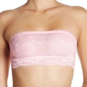 Joe's Jeans Pink Strapless Lace Bralette NWT